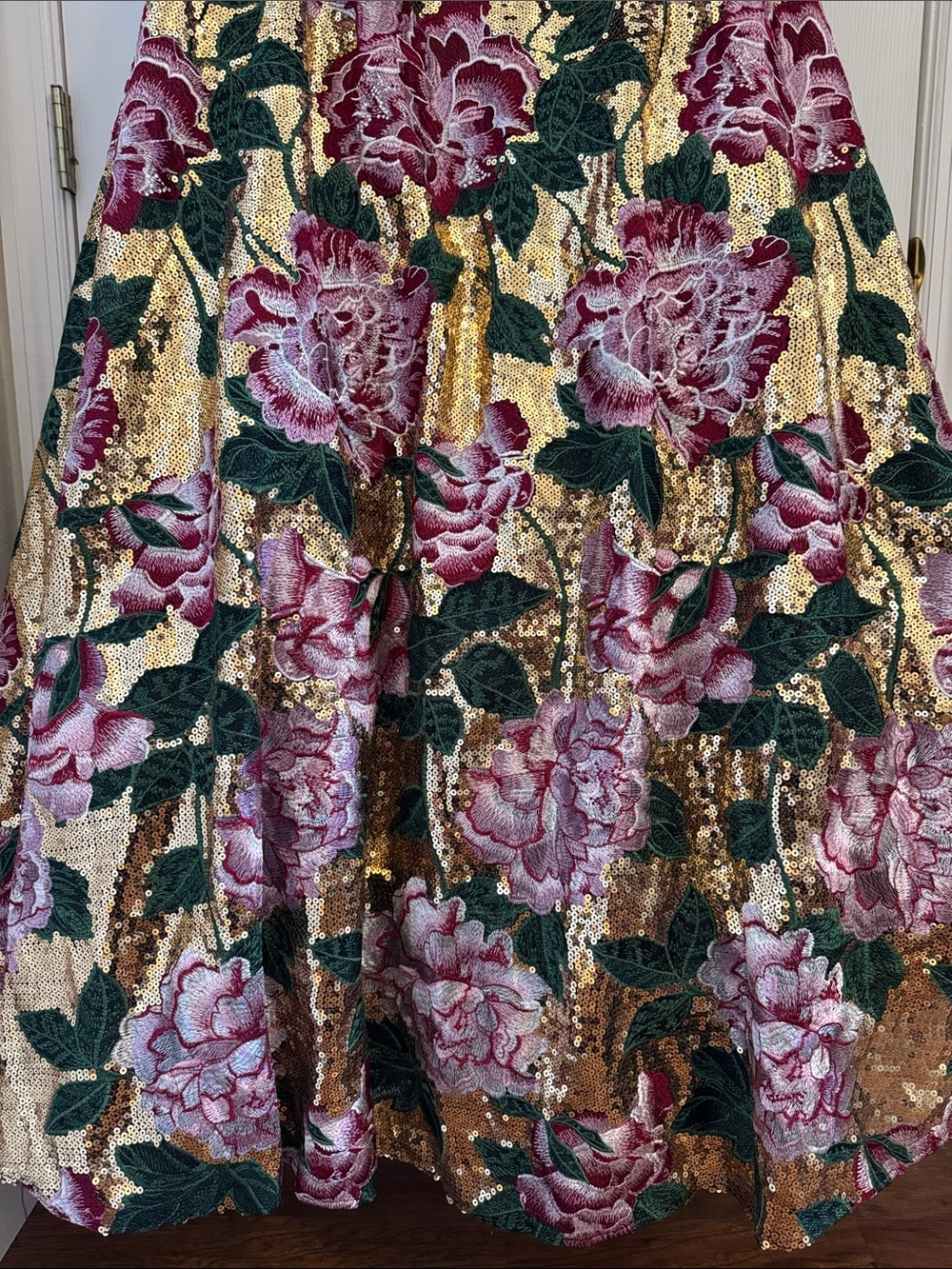 Mac Duggal 21194 One Shoulder Sequin Ball Gown With Velvet Bow Size 16 NWOT - Picture 11 of 12